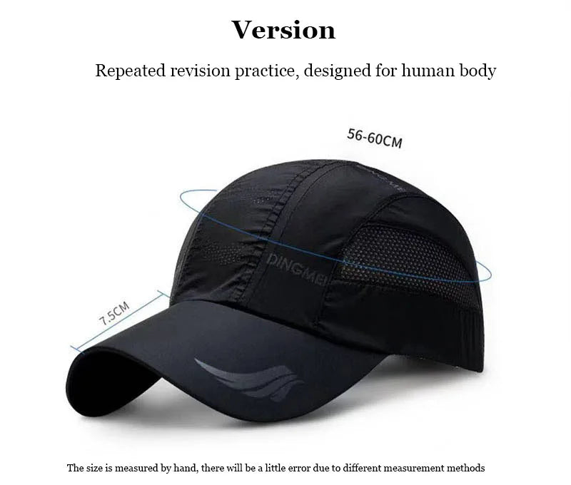 2024 Summer Brand for Men Sports Running Sweat Baseball Cap Male Canada Golf Quick Dry Women Kpop Solid Snapback Bone Mesh Hat