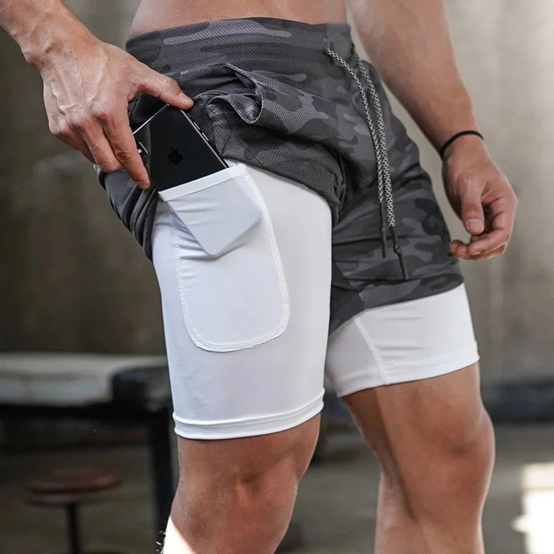 Running Shorts Men Gym Sports Quick Dry Workout Training Gym Fitness Jogging Short Pants Summer Men Shorts