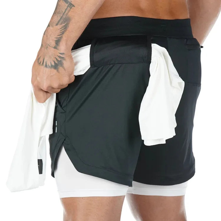 Running Shorts Men Gym Sports Quick Dry Workout Training Gym Fitness Jogging Short Pants Summer Men Shorts